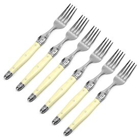 Laguiole Andre Verdier Debutant Table Fork Ivory set of 6