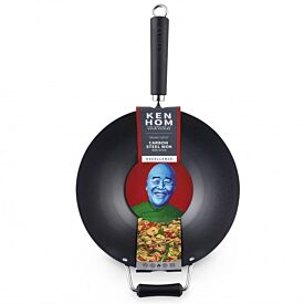 Ken Hom Non-Stick Carbon Steel Wok 35cm