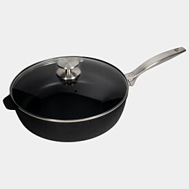 Swiss Diamond Cxd Induction 28cm x 7.5cm 4.2L Nonstick Saute Pan with Glass Vented Lid