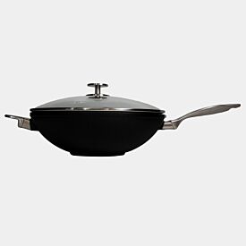 Swiss Diamond Cxd Induction 32cm X 9.5cm 5L Nonstick Wok with Glass Vented Lid