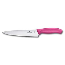 Victorinox Cooks Carving Knife 19cm Wide Blade Classic Pink