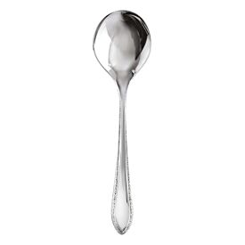 Robert Welch Kemble Texture Round Bowl Soup Spoon in Silver
