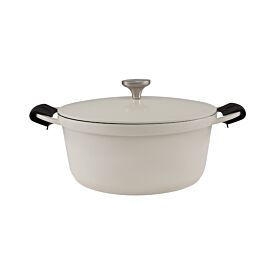 Maxwell and Williams Cast Lite Non-Stick Casserole 28cm/6.3L Ecru Gift Boxed