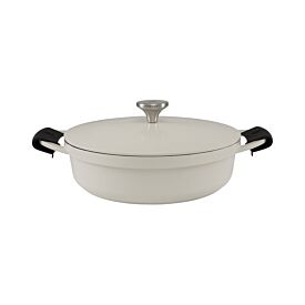 Maxwell and Williams Cast Lite Non-Stick Shallow Casserole 28cm/4L Ecru Gift Boxed