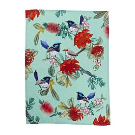 Maxwell & Williams Eloise Short Native Grace Superb Fairy Wren Tea Towel 50x70cm in Multi