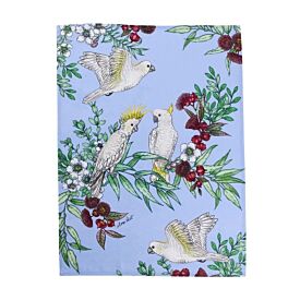 Maxwell & Williams Eloise Short Native Grace Yellow Crested Cockatoo Tea Towel 50x70cm in Multi