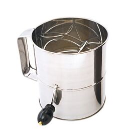 Cuisena 8 Cup Large Flour Sifter Crank Handle