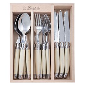 Laguiole Andre Verdier Debutant 18Pc Mirror Ivory