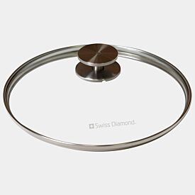 Swiss Diamond 24cm CXD Tempered Glass Lid with Mounted stainless steel Knob - Boxed