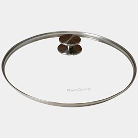 Swiss Diamond 32cm CXD Tempered Glass Lid with Mounted stainless steel Knob - Boxed