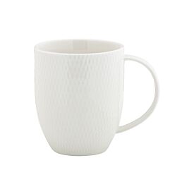Maxwell & Williams White Basics Diamonds Coupe Mug 420ML Set of 4
