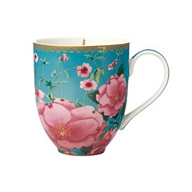 Maxwell & Williams Silk Road Coupe Mug 440ml Aqua Gift Boxed