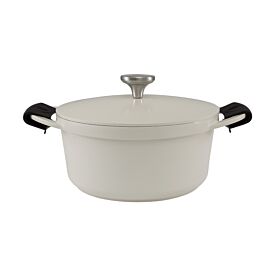 Maxwell & Williams Cast Lite Non-Stick Casserole 24cm/4.2L Ecru Gift Boxed