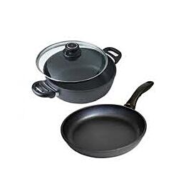 Swiss Diamond XD duo Pack   24cm x 4cm deep Frypan + 24cm x 7.5cm deep casserole (3.0litre) 