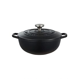 Maxwell & Williams Cast Iron Round Casserole 24cm/3.3L in Black