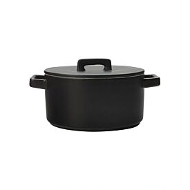 Maxwell & Williams Cast Iron Round Casserole 26cm/4L in Black