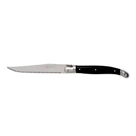 Laguiole Andre Verdier Debutant Individual Serrated Steak Knife Black
