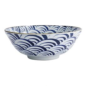 Tokyo Design Studio Natsu Nami Ramen Bowl 21x8cm in Blue