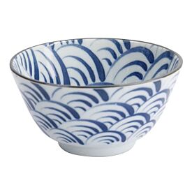 Tokyo Design Studio Natsu Nami Rice Bowl 12x6cm in Blue