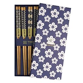 Tokyo Design Studio Chopstick Giftset 5 Piece Blue Gift Boxed